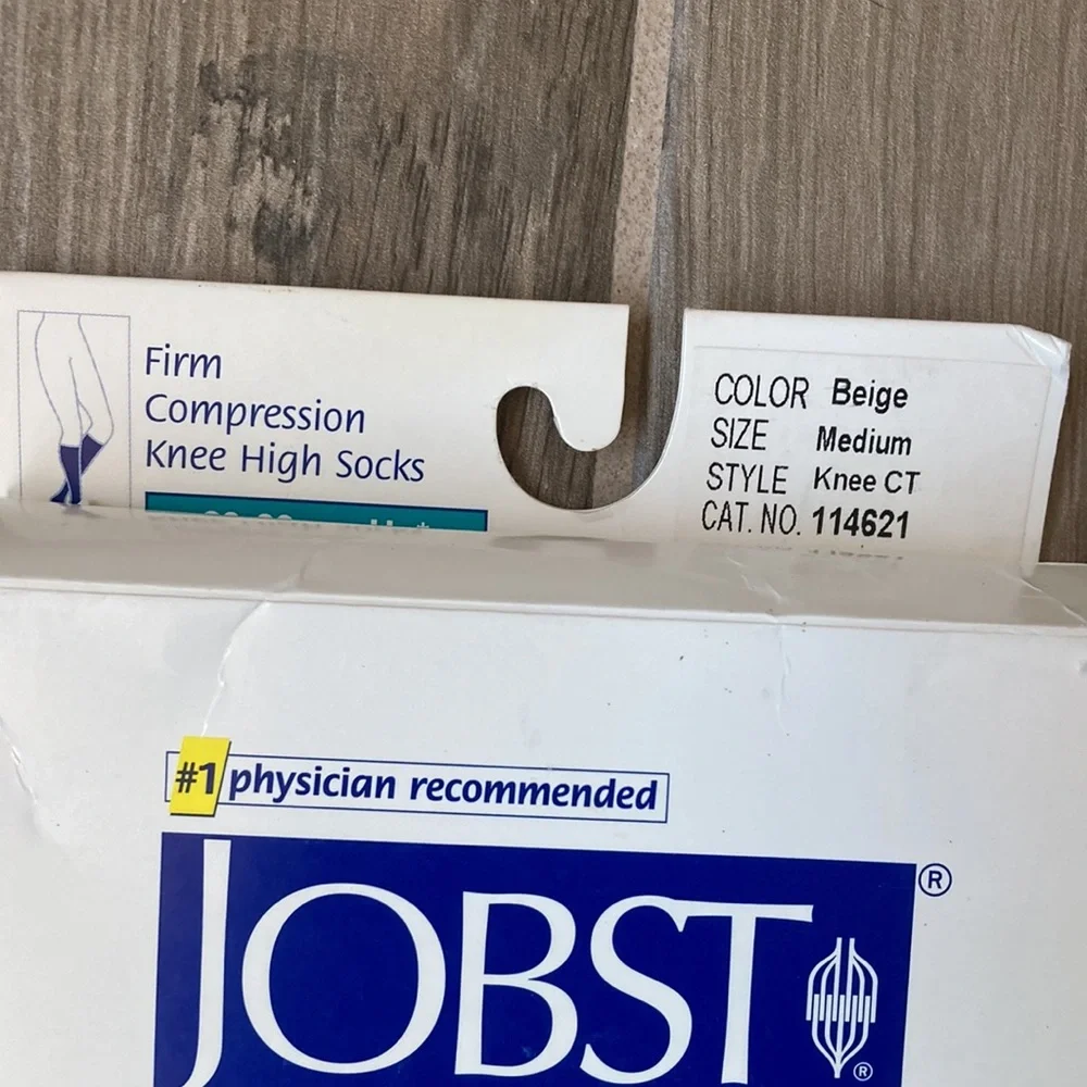 New Jobst M Unisex Firm Compression Knee High Socks Beige